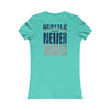 Seattle Fans "Never Waver" Women's Tee — Slim Fit Team Pride Shirt