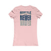 Seattle Fans "Never Waver" Women's Tee — Slim Fit Team Pride Shirt