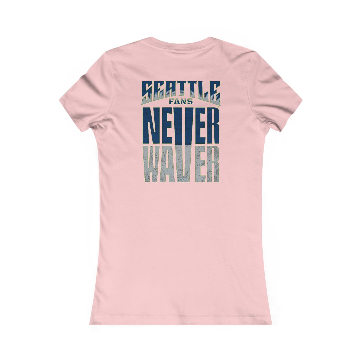 Seattle Fans "Never Waver" Women's Tee — Slim Fit Team Pride Shirt