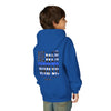 Never Waver Back The Blue  Vintage-Inspired Youth Hoodie with American Flag Design