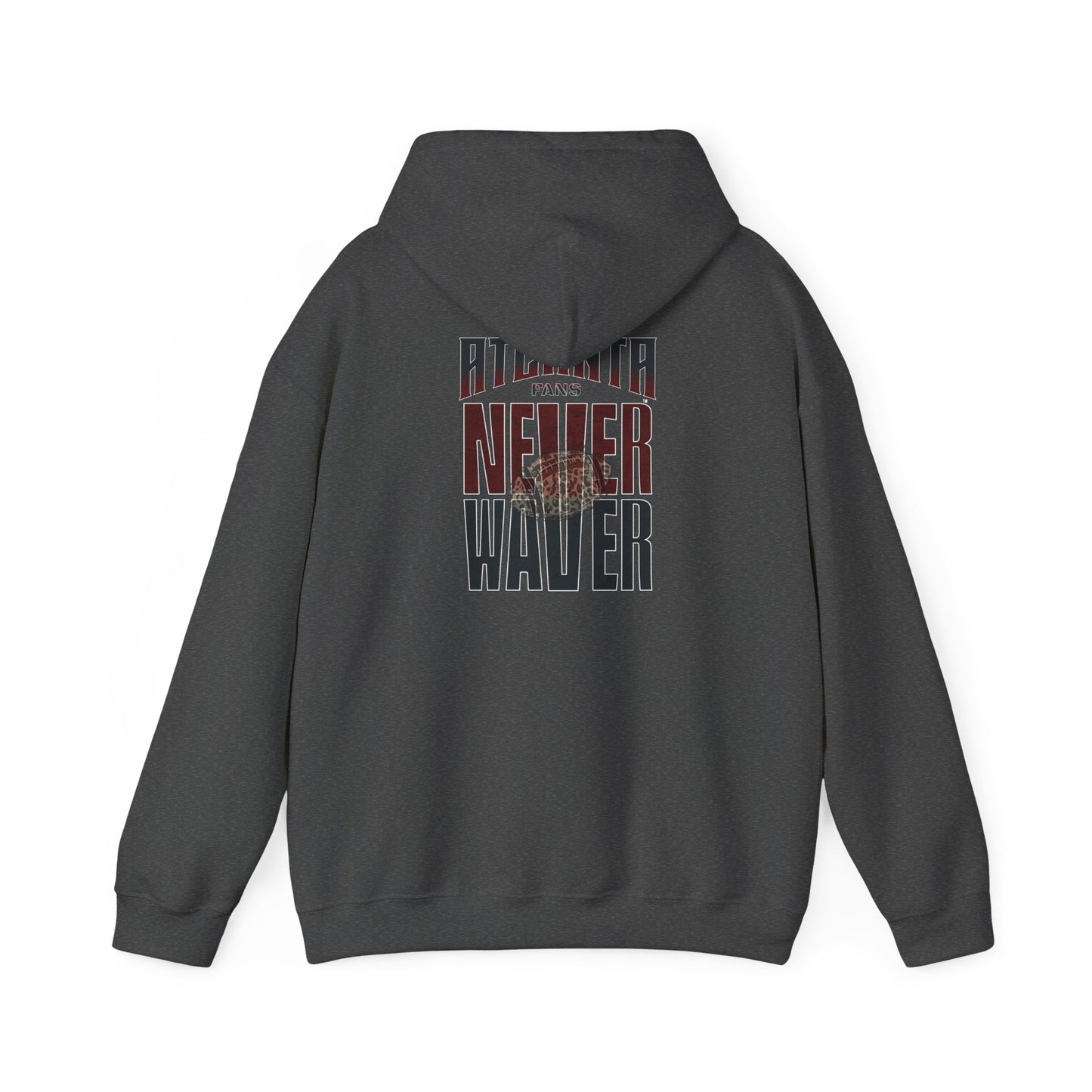 Atlanta Fans Never Waver Leopard Football Sweatshirt Unisex Heavy Blend™ Hoodie