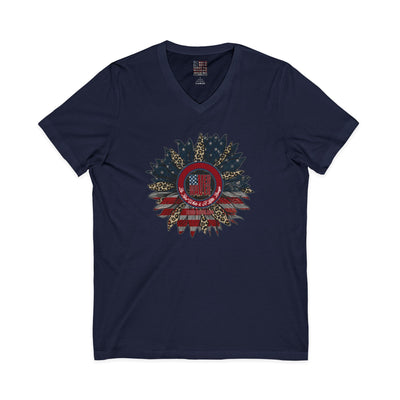 Unisex V-Neck Tee - Never Waver Be Red White & A little Bougie T-Shirt