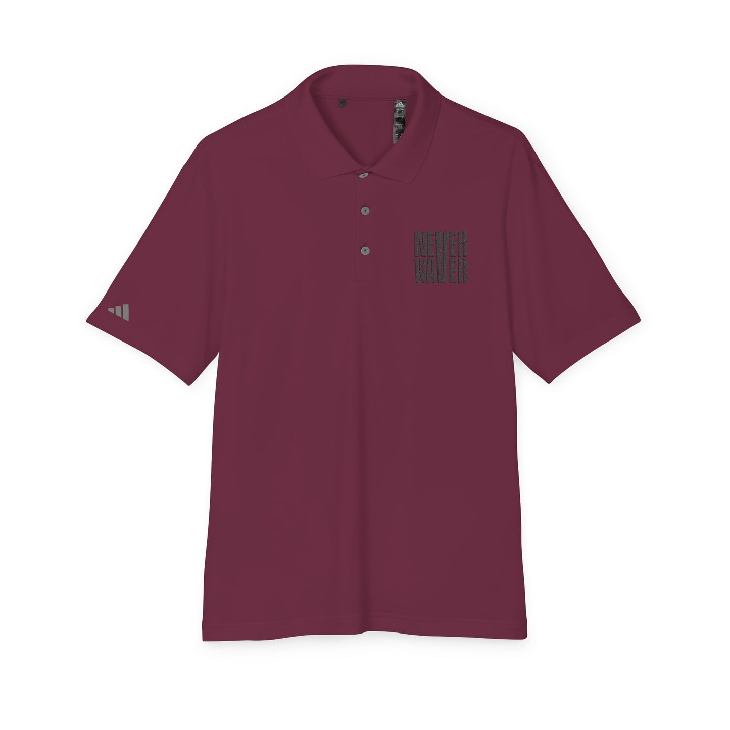 Never Waver Embroidered adidas Unisex Performance Polo