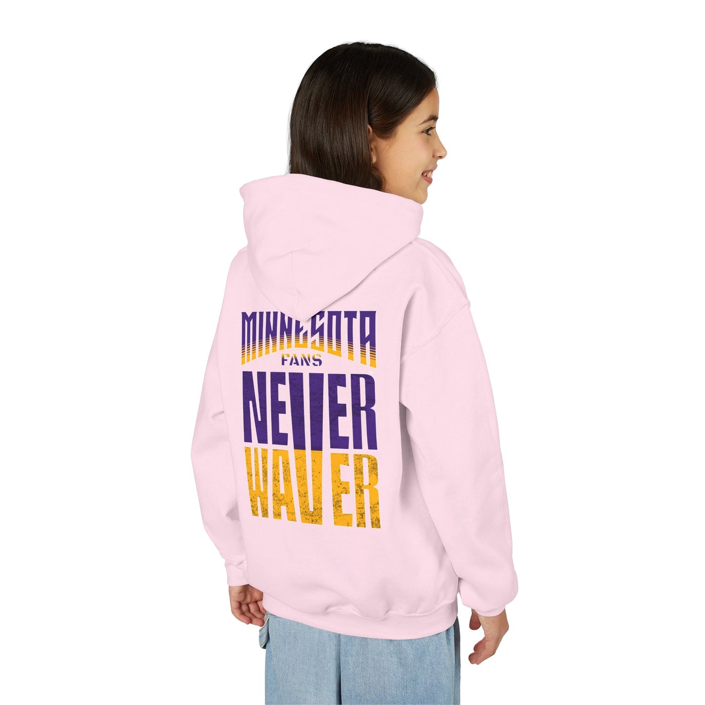 Minnesota Fans Never Waver Youth Heavy Blend Hoodie Sweatshirt