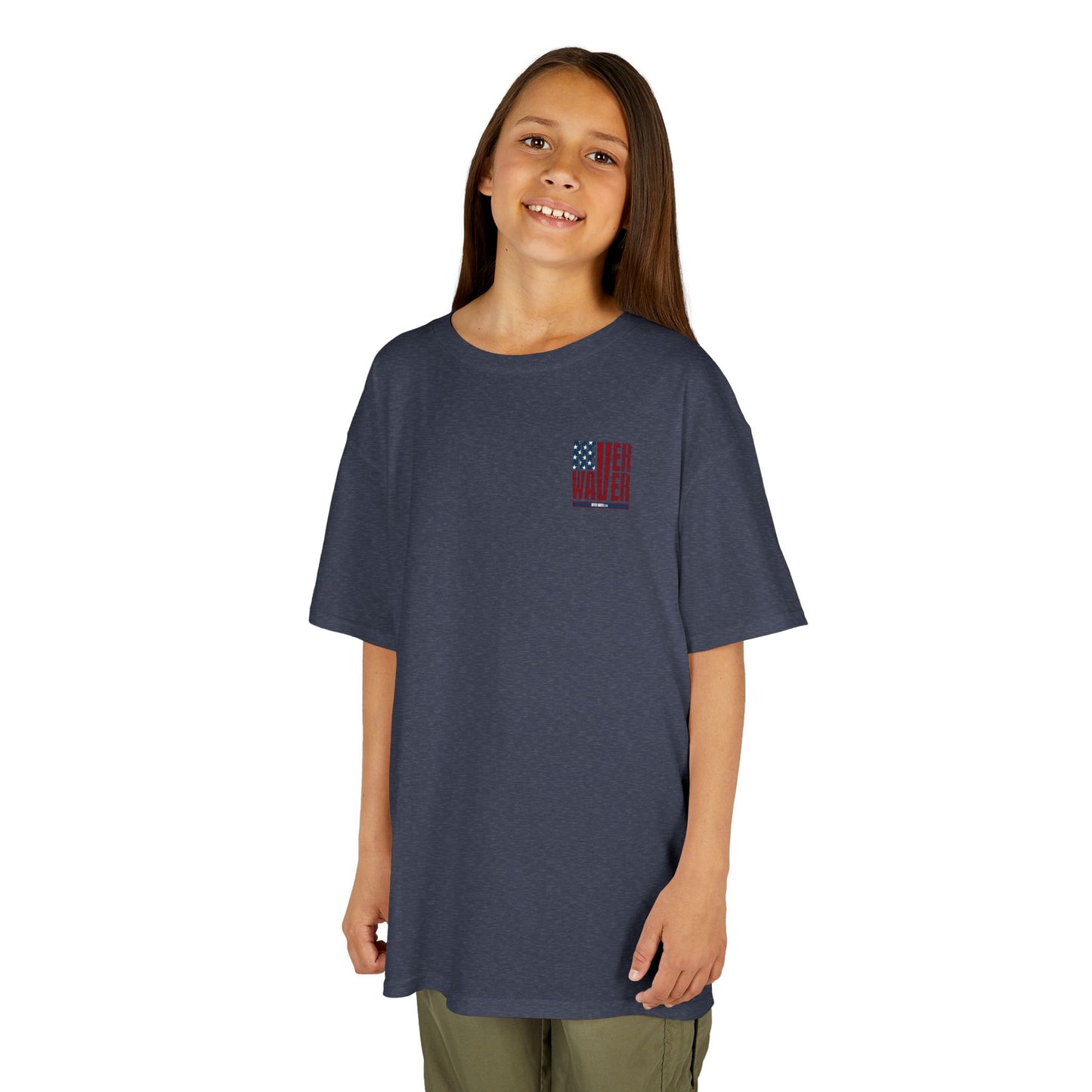Never Waver American Flag with Golf Club Kids Golf Tee