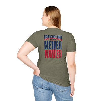 New England Fans Never Waver Unisex Softstyle T-Shirt