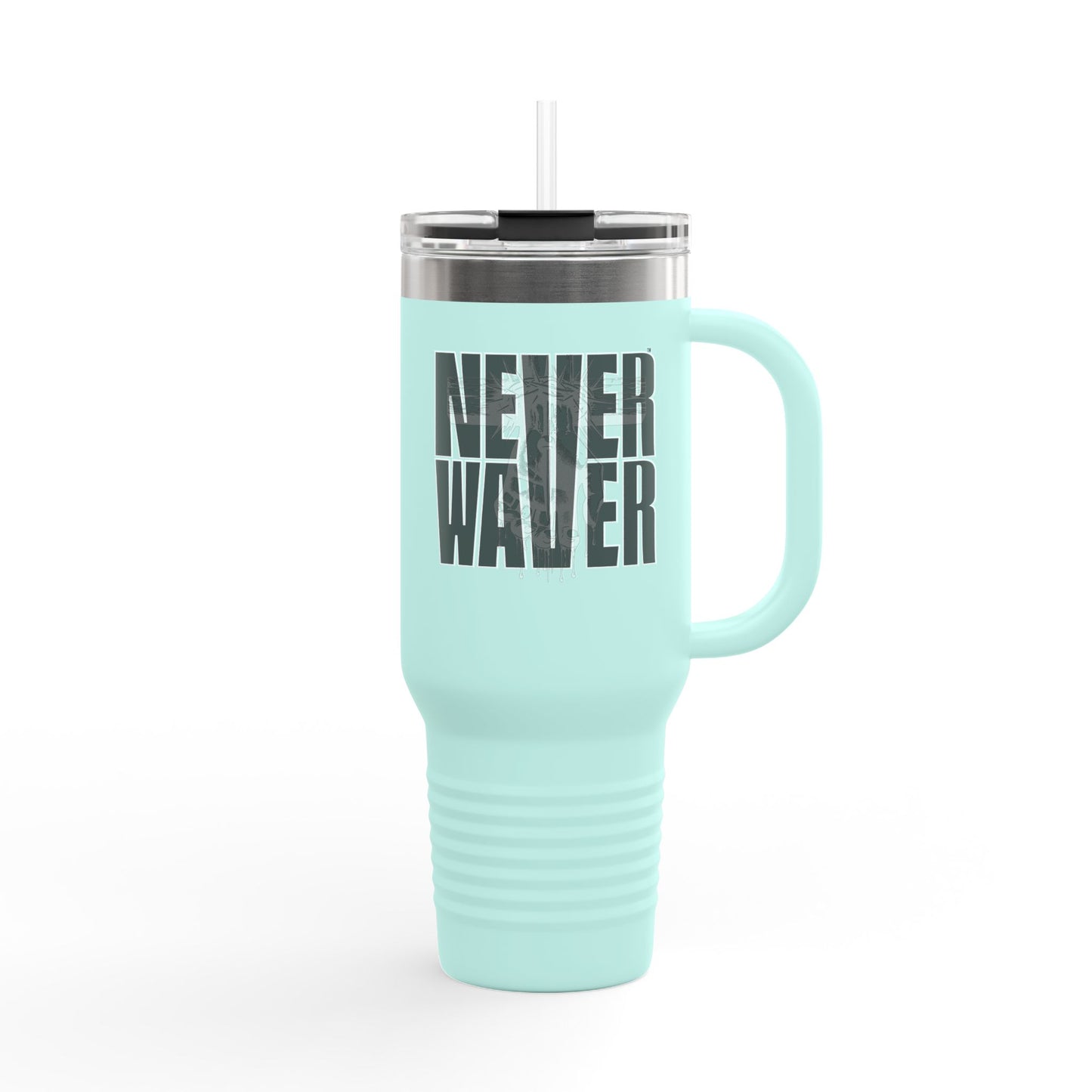 Insulated Travel Mug - "Never Waver Hand of  Jesus