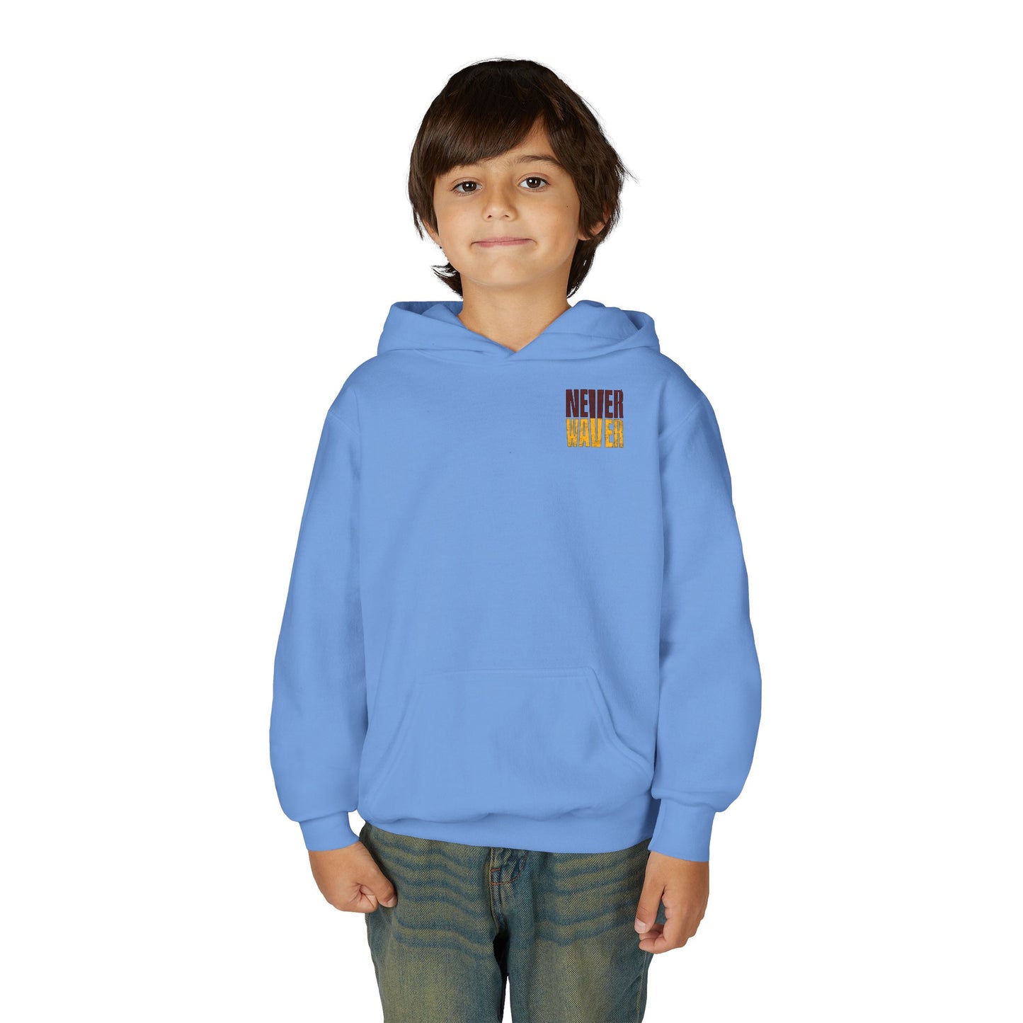 Washington Fans Never Waver Youth Heavy Blend Hooded Sweatshirt