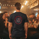 'Never Waver Remember who the F@{k you are' Circular Barbed-Wire Logo Graphic T-Shirt by Printify