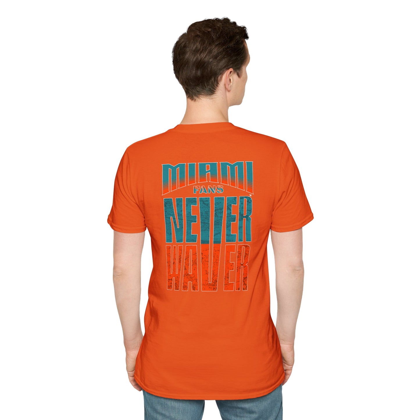 Miami Fans Never Waver Unisex Softstyle T-Shirt
