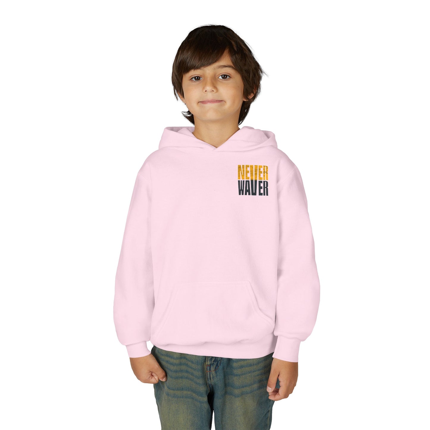 Pittsburgh Fans Never Waver Youth Heavy Blend Hooded Sweatshirt