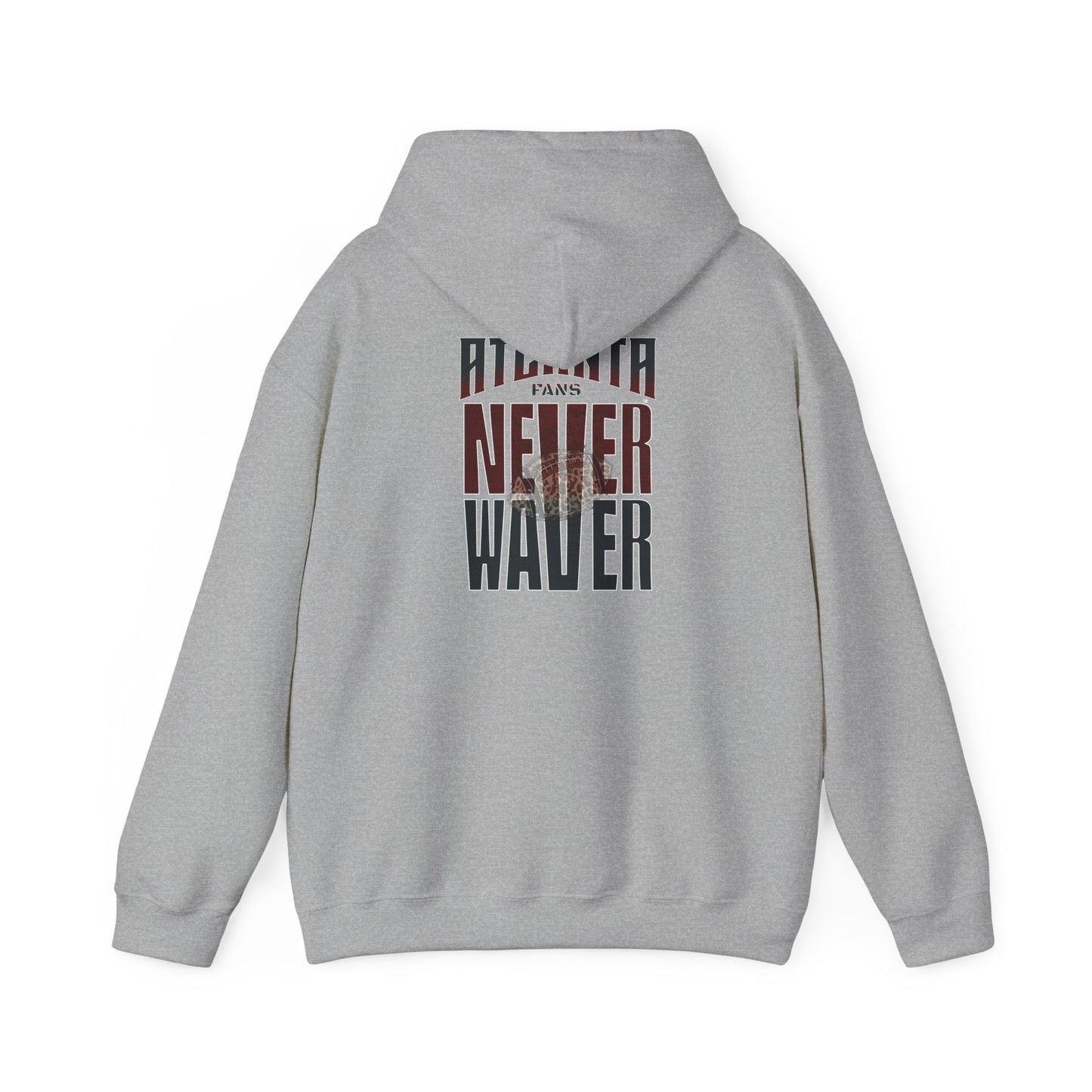 Atlanta Fans Never Waver Leopard Football Sweatshirt Unisex Heavy Blend™ Hoodie