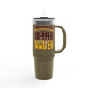 Washington Fans Never Waver W-Leopard Football Insulated Travel Mug, 40oz