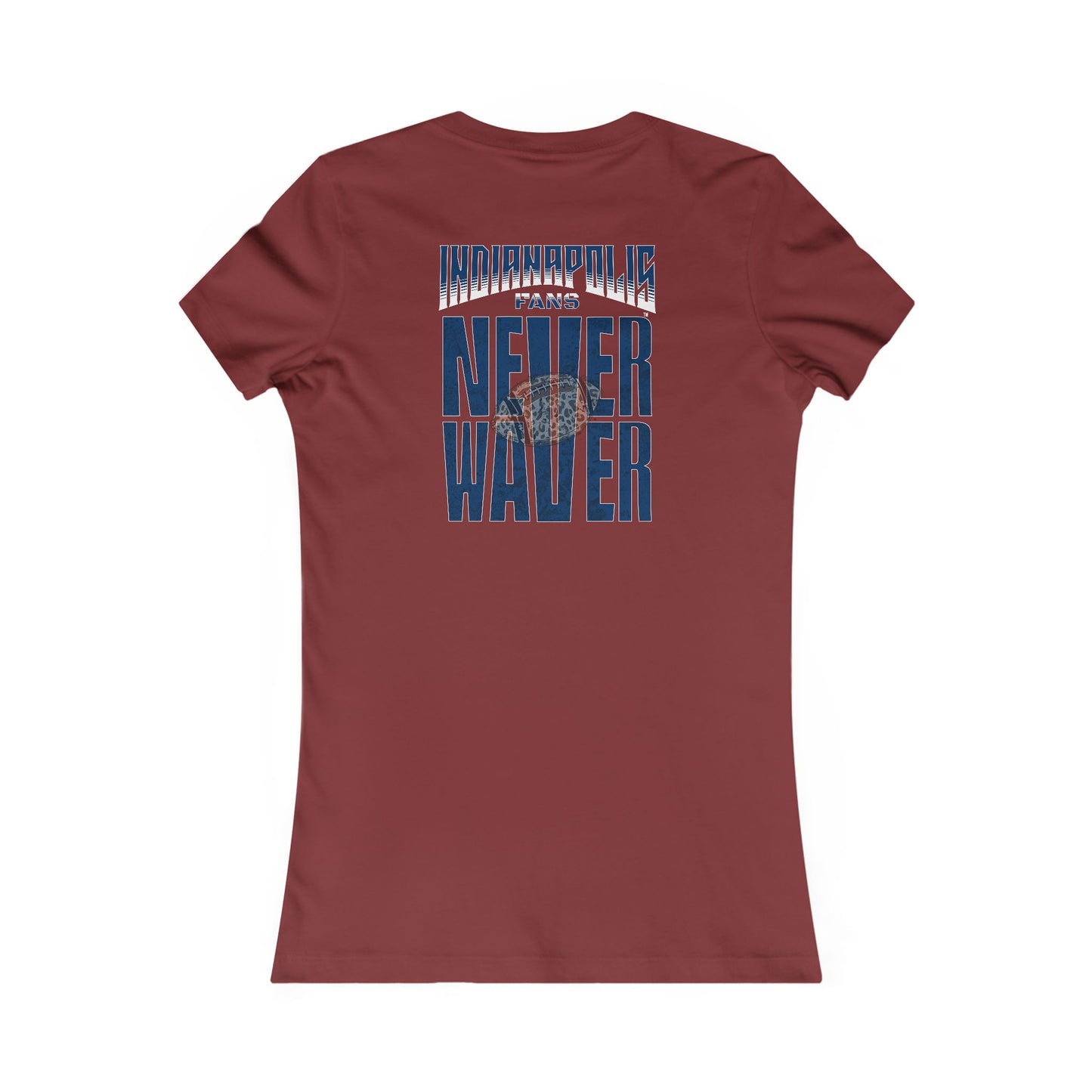 Indianapolis Fans Never Waver W-Leopard Football Women's Favorite Tee