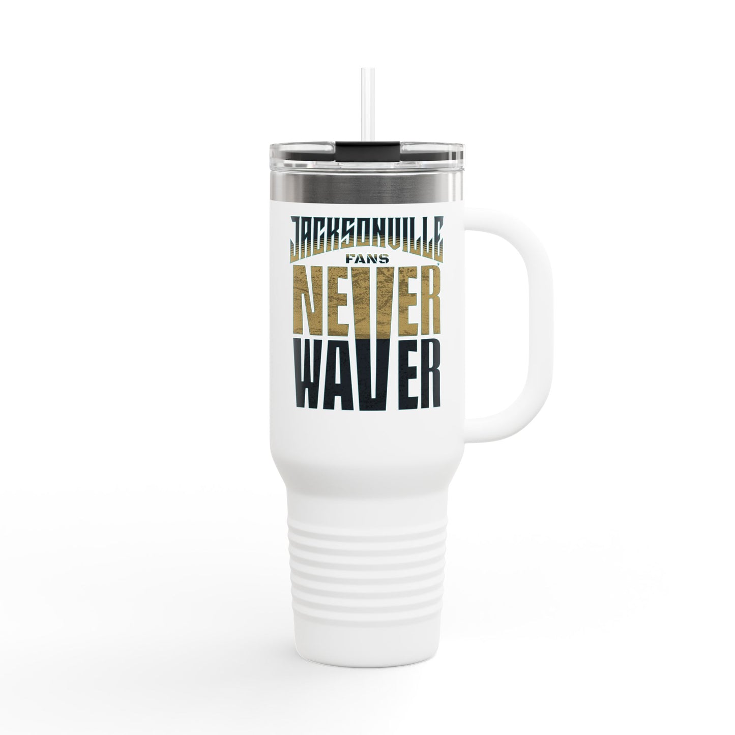 Jacksonville Fans Never Waver Insulated Travel Mug, 40oz
