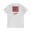 Never Waver Dream Believe Achieve Motivational V-Neck Tee