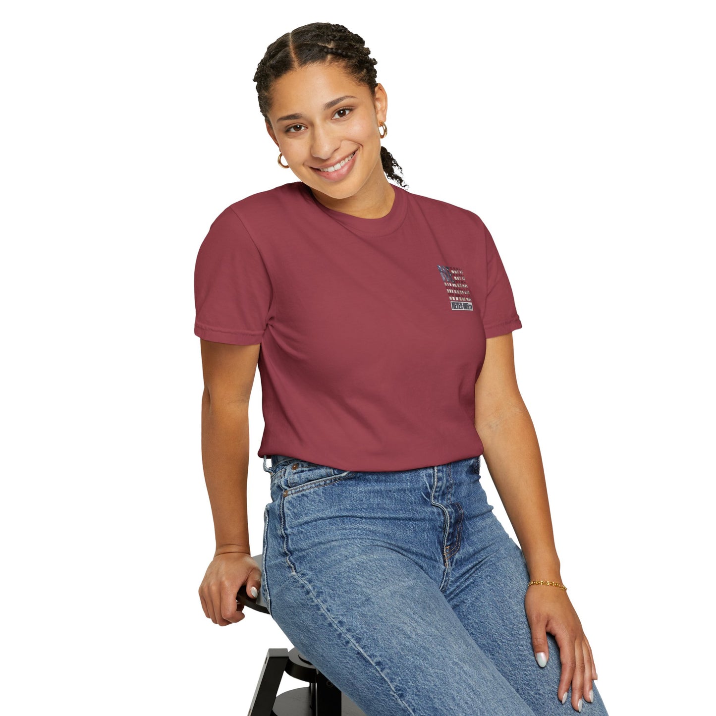 Never Waver Website Unisex Garment-Dyed T-Shirt - Patriotic Graphic Tee