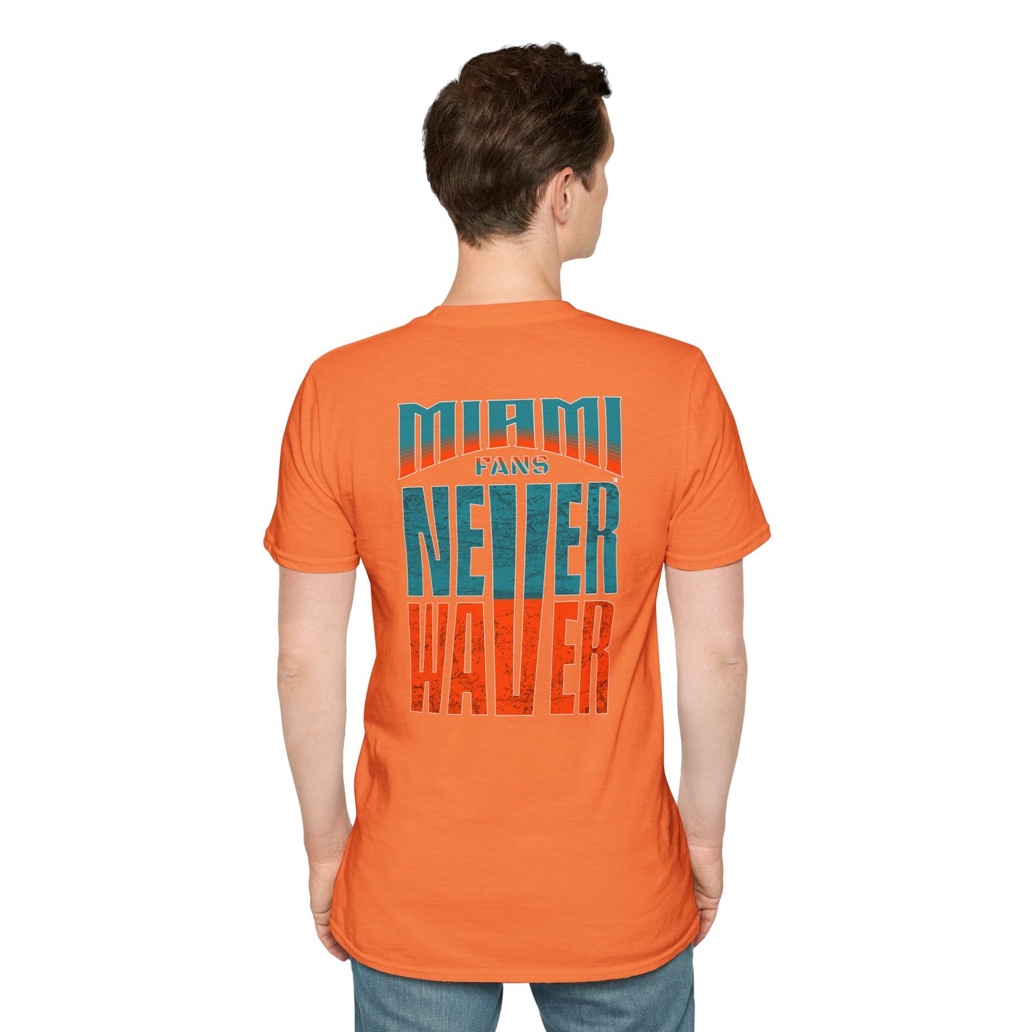 Miami Fans Never Waver Unisex Softstyle T-Shirt