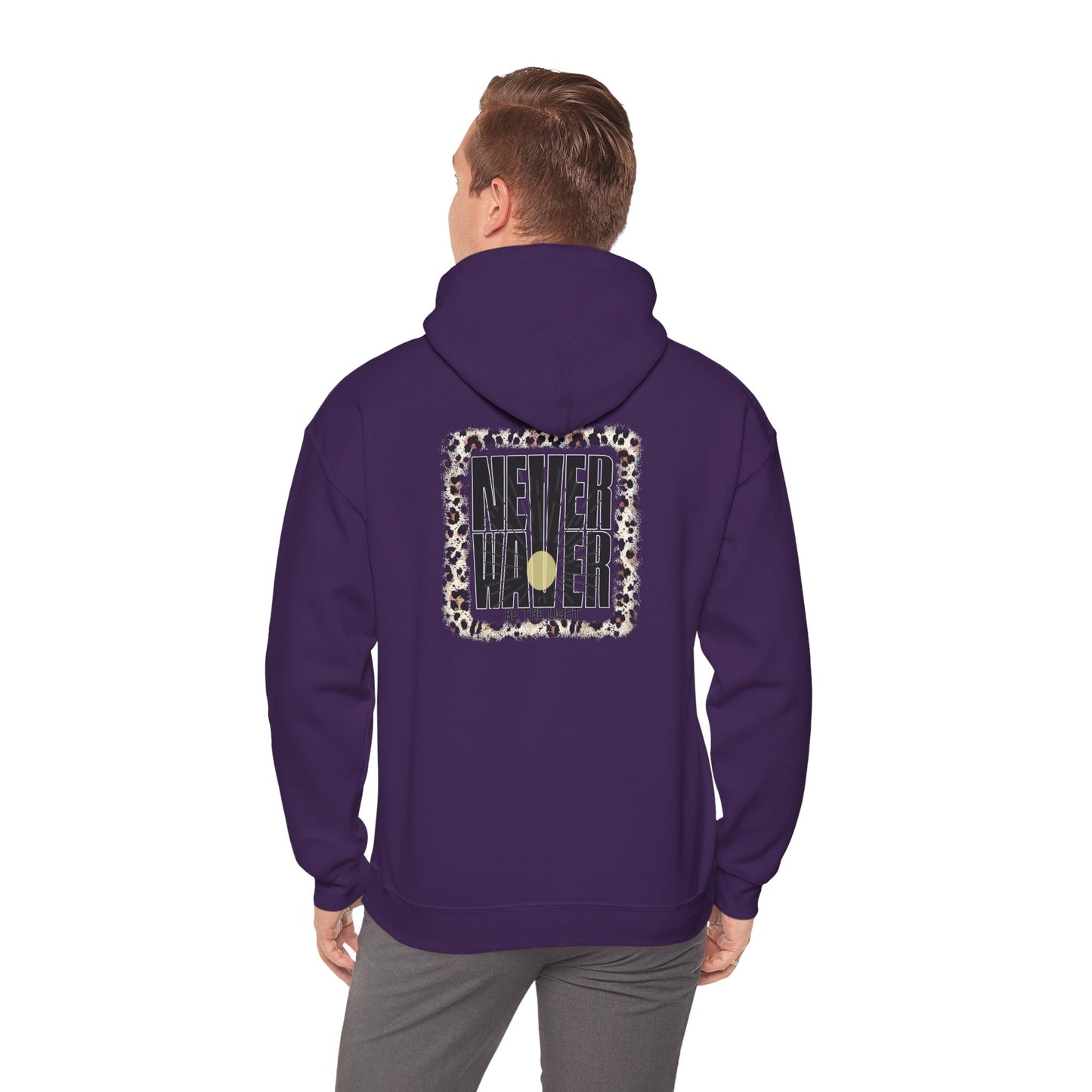 NEVER WAVER Be The Light Unisex Heavy Blend™ Hooded Sweatshirt