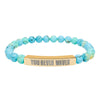 You Never Waver  Bracelet Engraved Natural Stone Beaded Bracelet