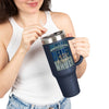 Seattle Fans Never Waver w Leopard Football Insulated Mug, 40oz
