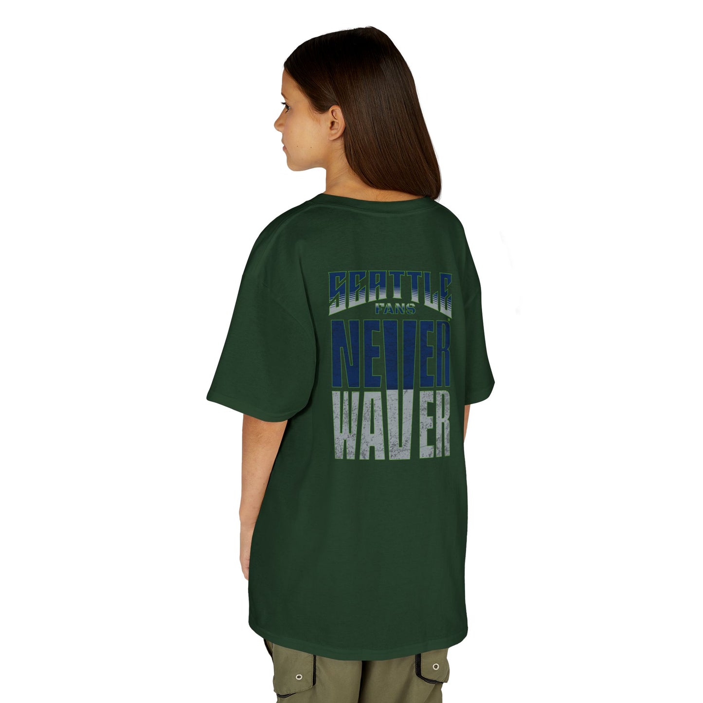 Seattle Fans Never Waver Kids Heavy Cotton™ Tee