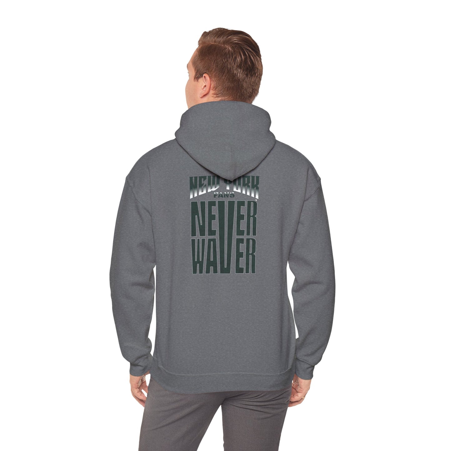 New York Fans Never Waver Unisex Heavy Blend™ Hooded Sweatshirt - Comfort and Style for Everyday Wear