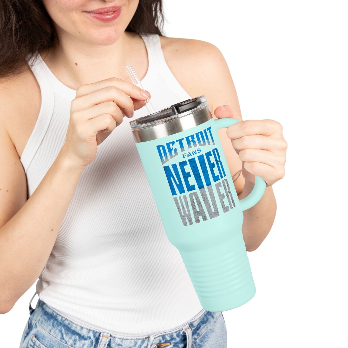 Detroit Fans Never Waver Insulated Travel Mug, 40oz