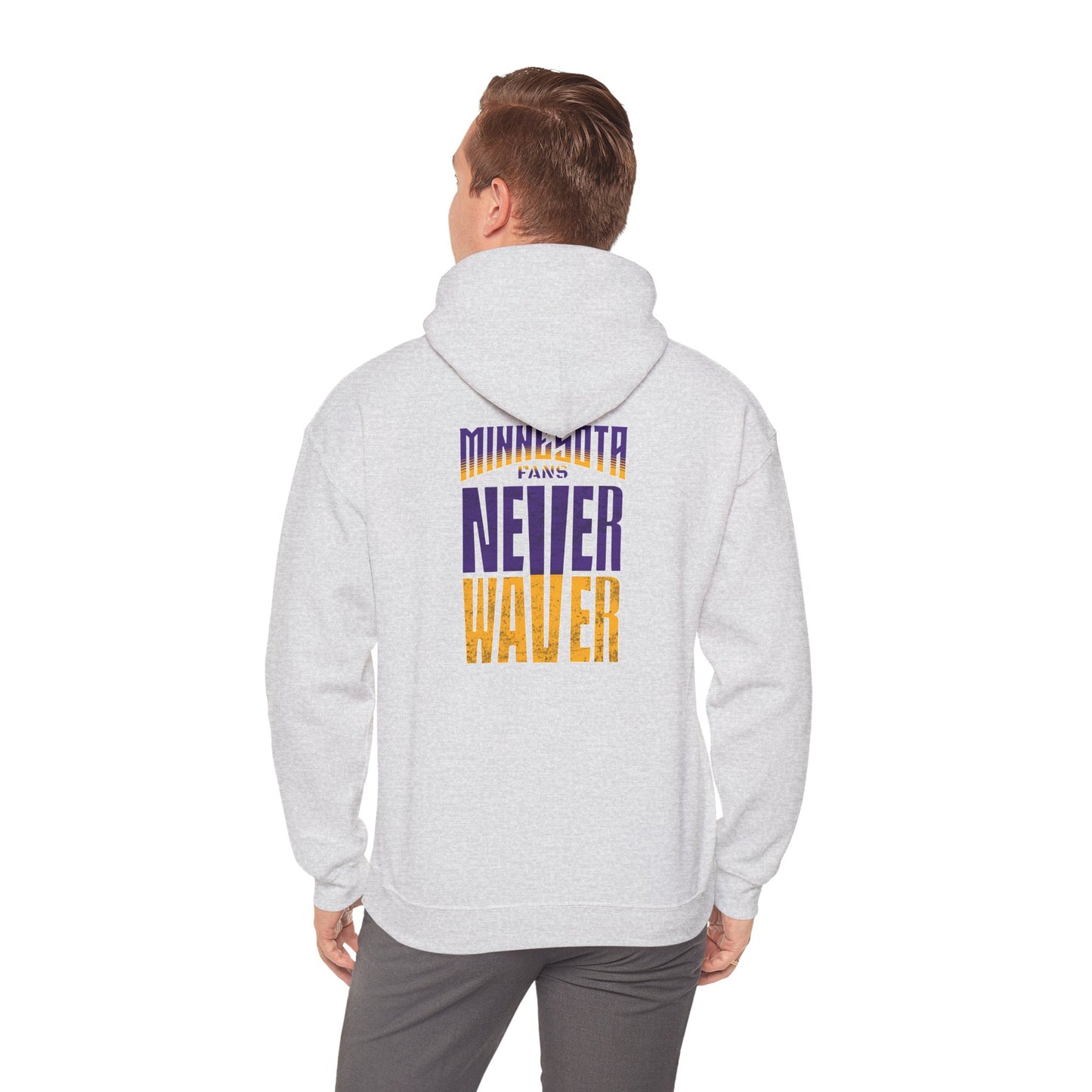 "Minnesota Fans Never Waver" Design for Comfort and Motivation Unisex Heavy Blend™ Hoodie