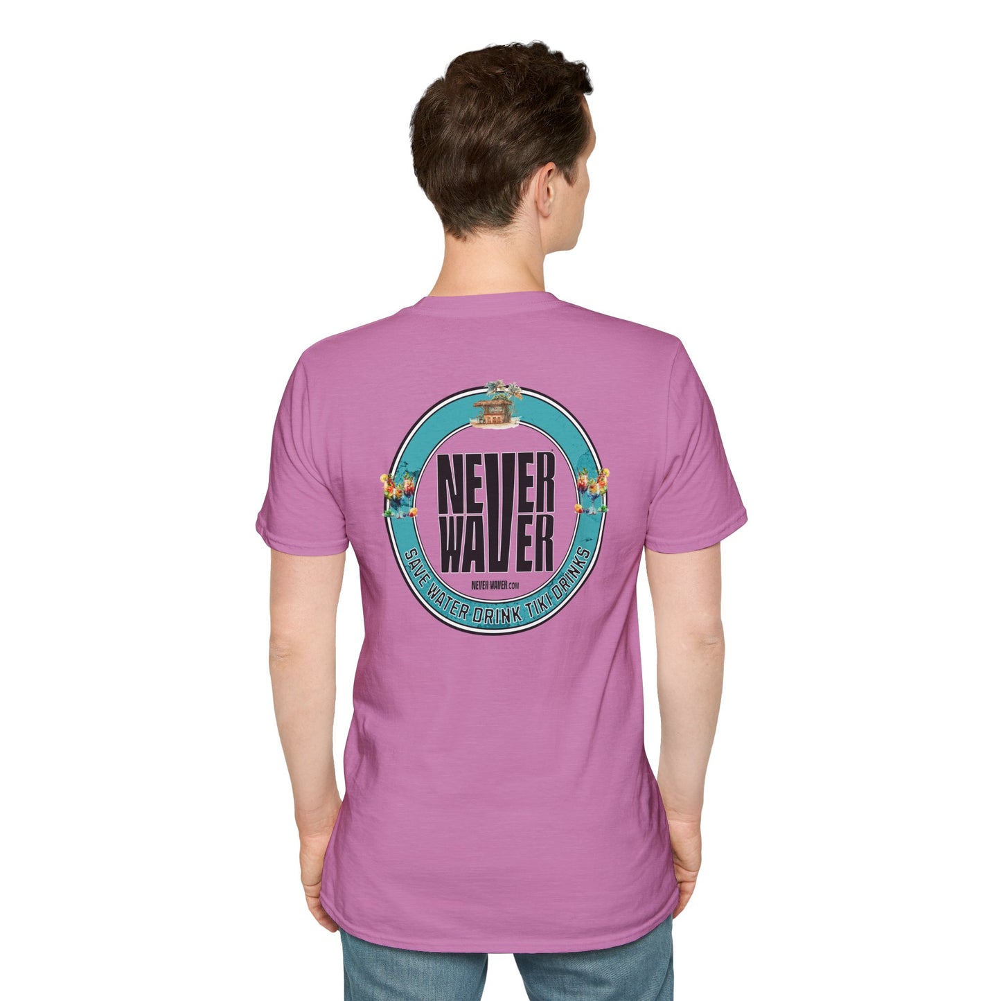Never Waver Save Water Drink Tiki Drinks Unisex Soft style T-Shirt