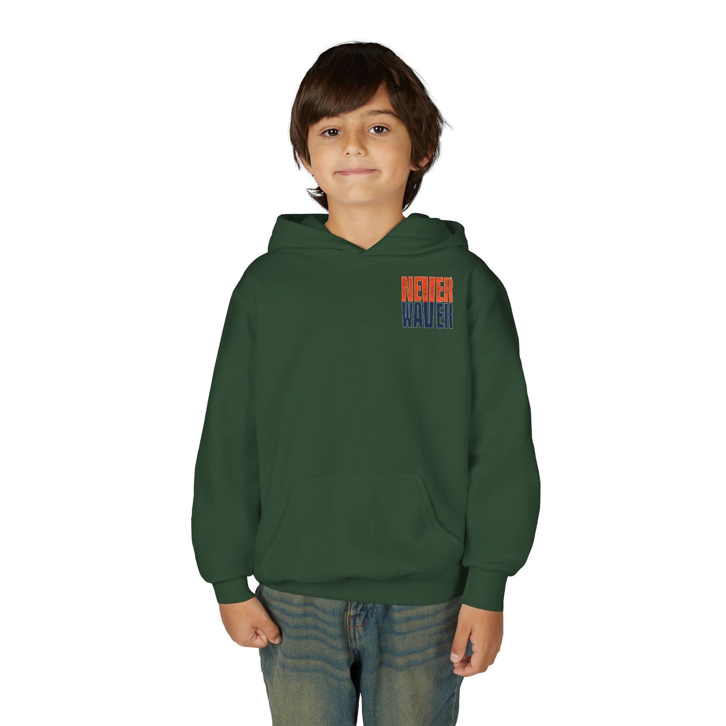 Denver Fans Never Waver Youth Heavy Blend Hoodie Sweatshirt