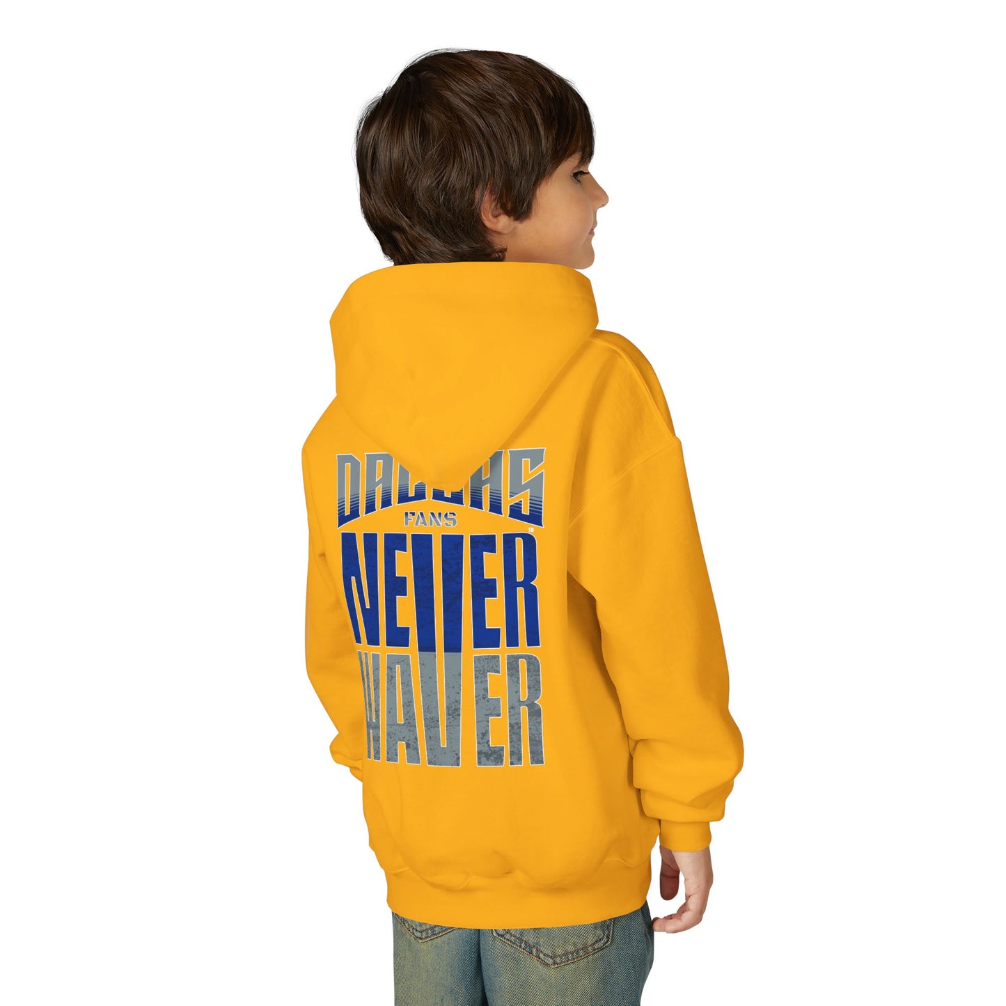 Dallas Fans Never Waver Youth Heavy Blend Hoodie Sweatshirt