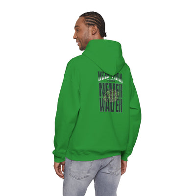 New York Fans Never Waver W Leopard Football Unisex Heavy Blend™ Hooded Sweatshirt