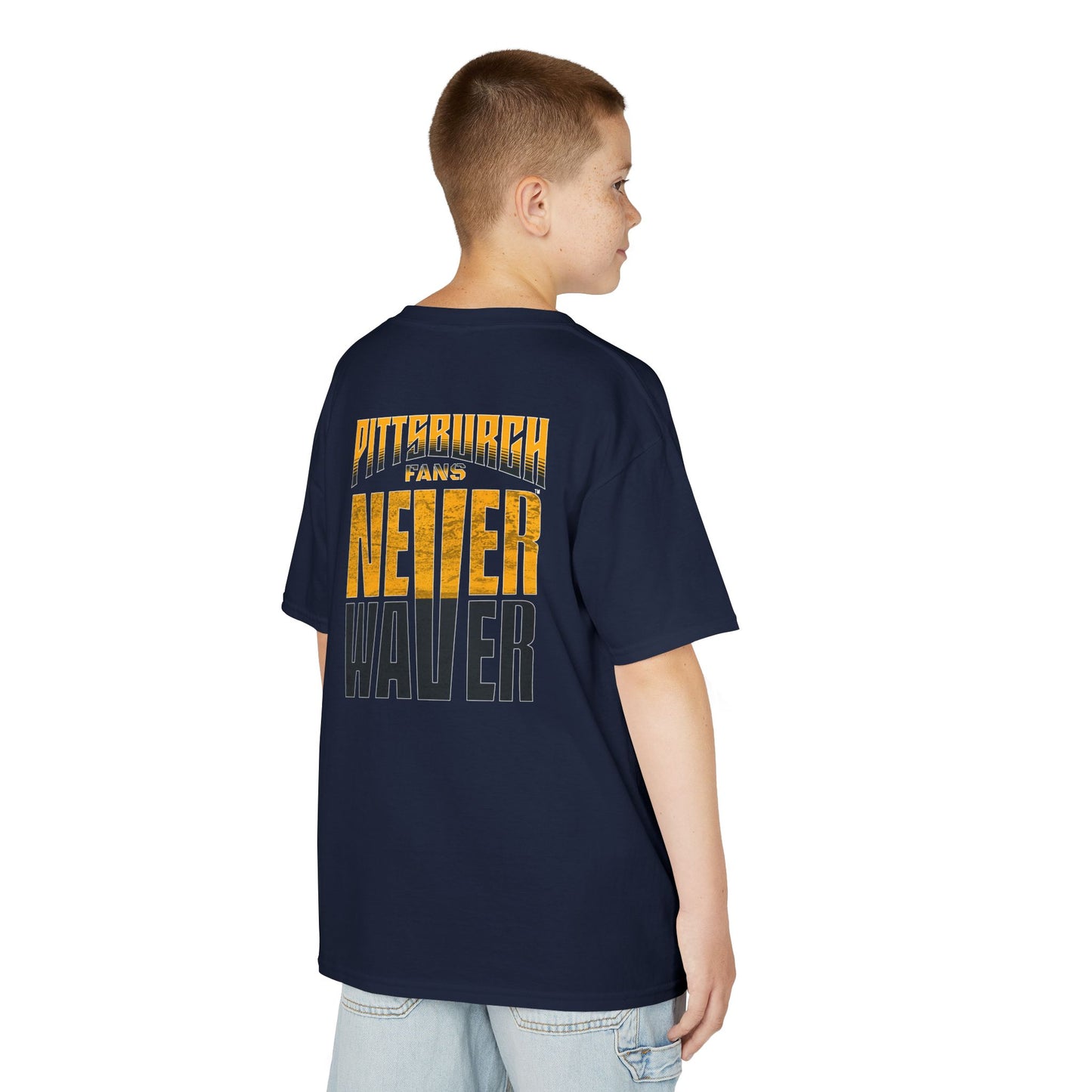 Pittsburgh Fans Never Waver Kids Heavy Cotton™ Tee
