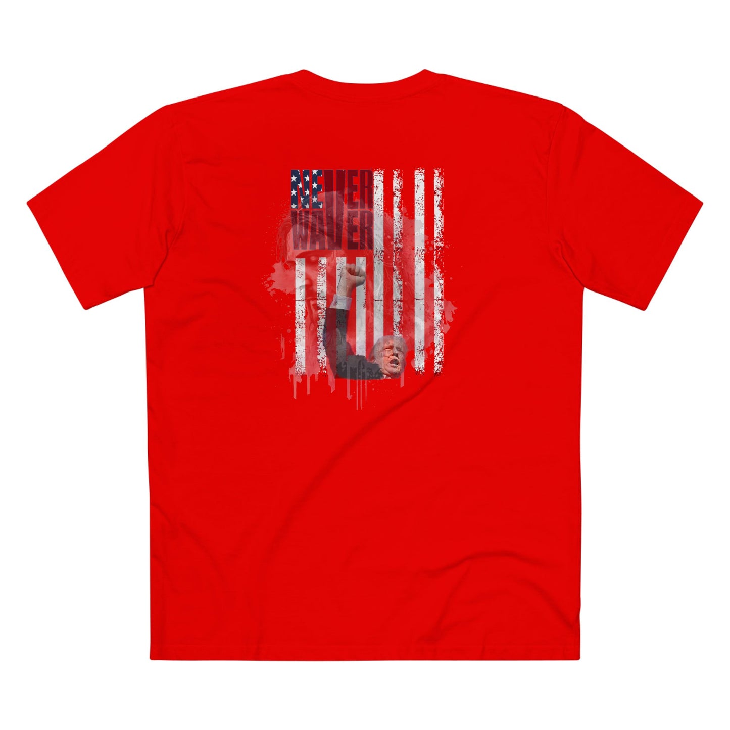 Never Waver Jesus Protecting America And Trump Men's Staple Tee