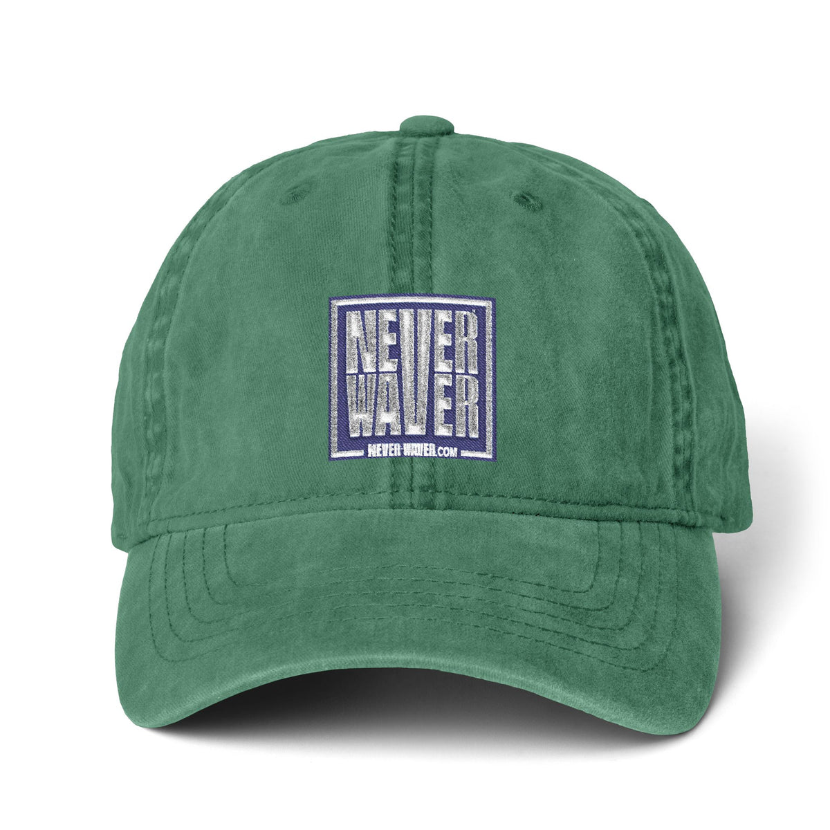 Never Waver  Women's Pigment-Dyed Cap with Fashion Undervisor (Embroidery)