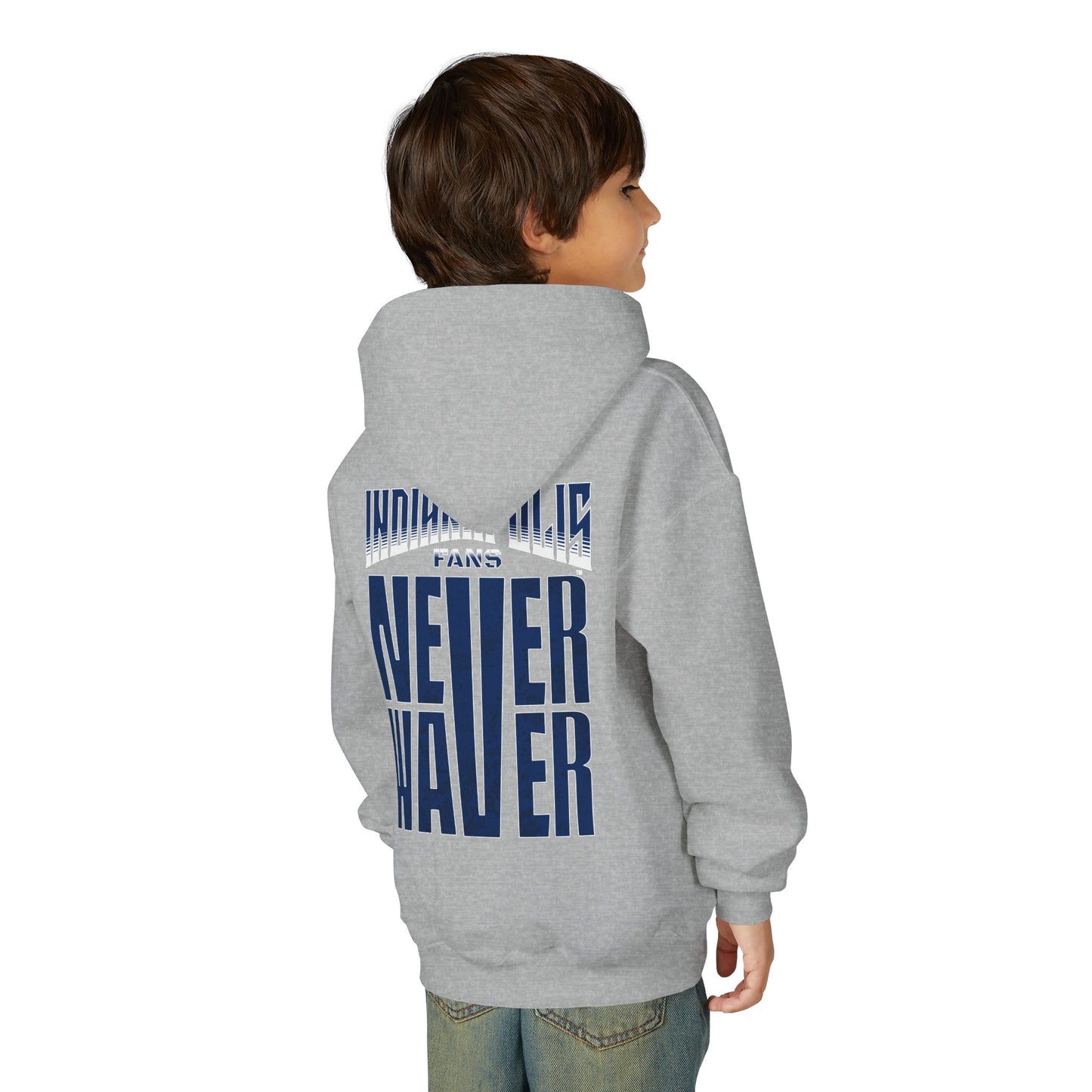 Indianapolis Fans Never Waver Youth Heavy Blend Hooded Sweatshirt