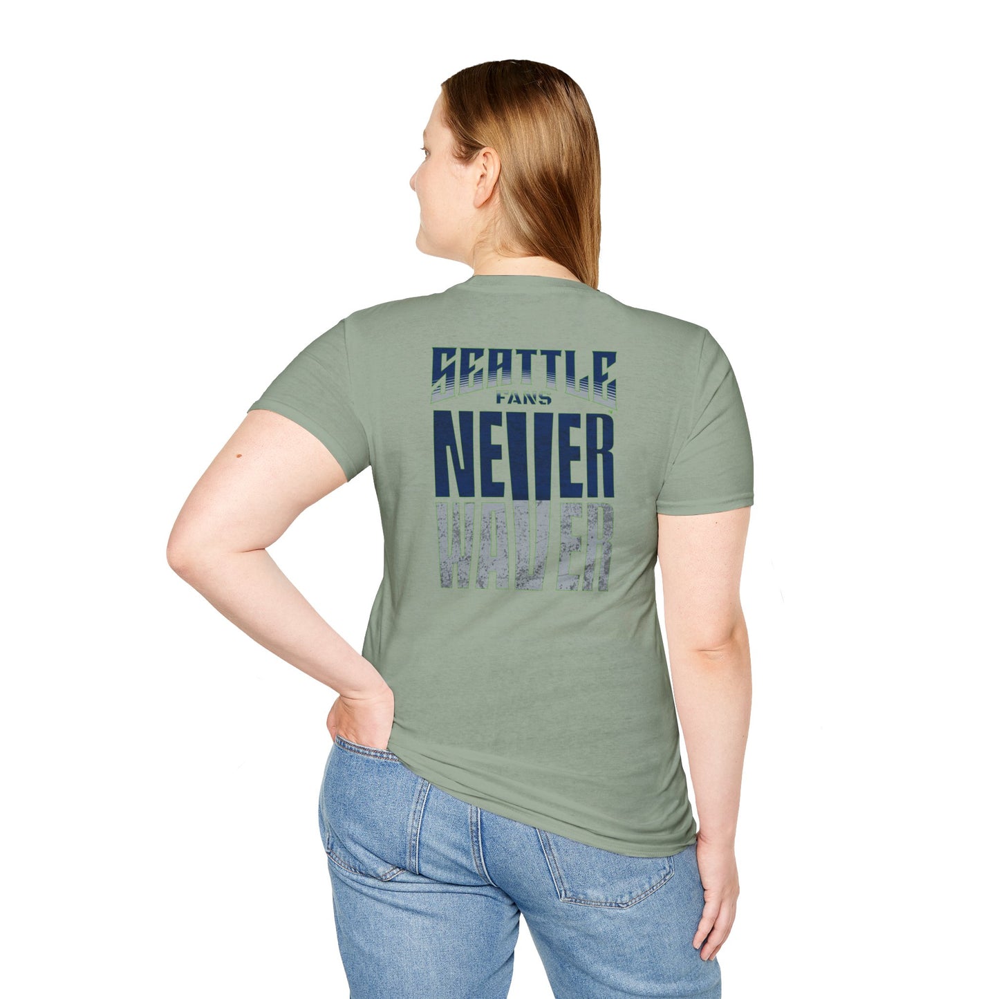 Seattle Fans Never Waver Unisex Softstyle T-Shirt