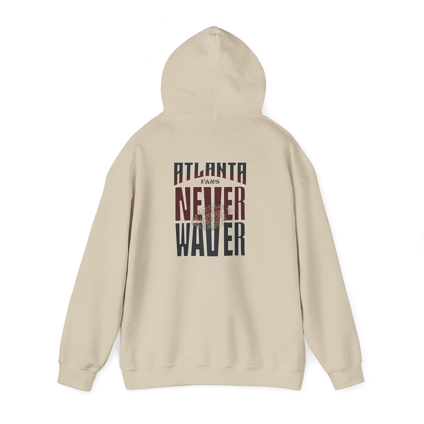 Atlanta Fans Never Waver Leopard Football Sweatshirt Unisex Heavy Blend™ Hoodie