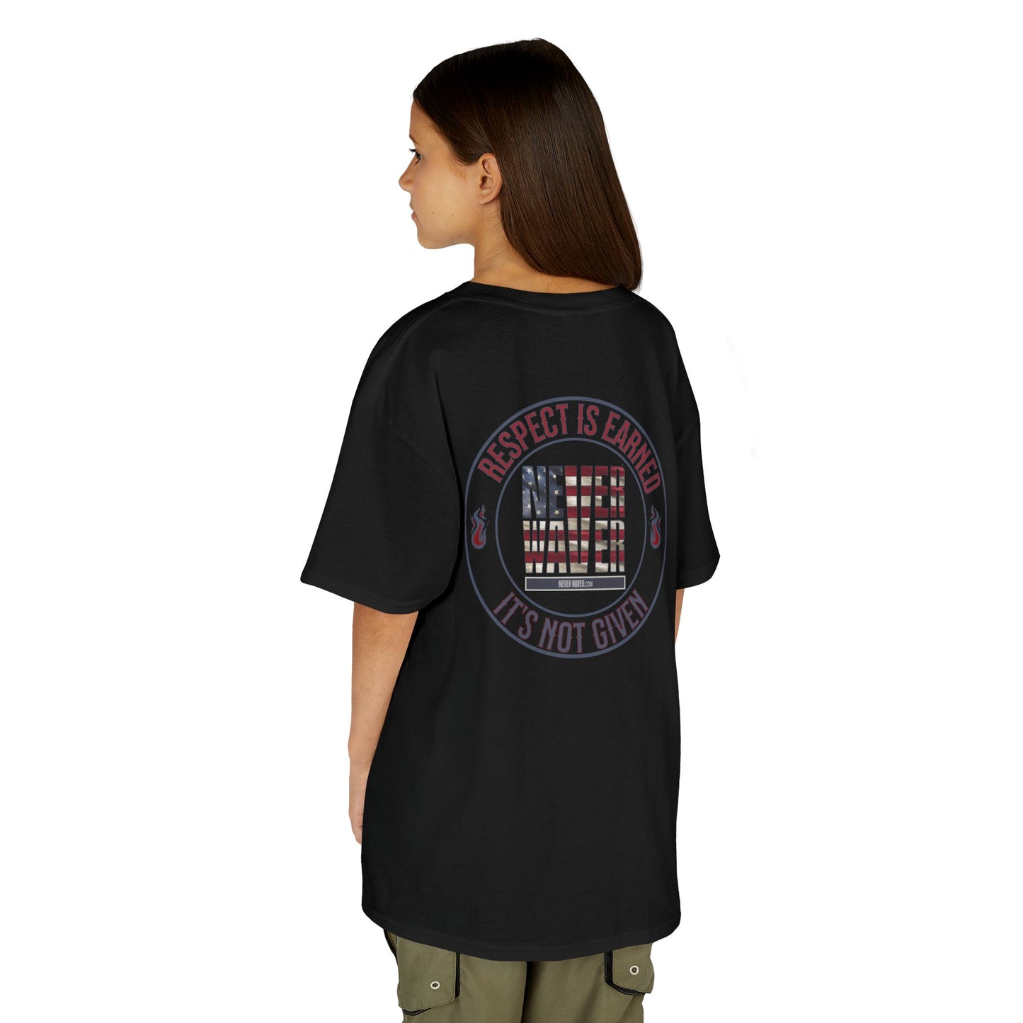 Respect is Earned Never Waver It's Not Given -  Kids Heavy Cotton™ Tee  Stylish, Comfortable Everyday Wear