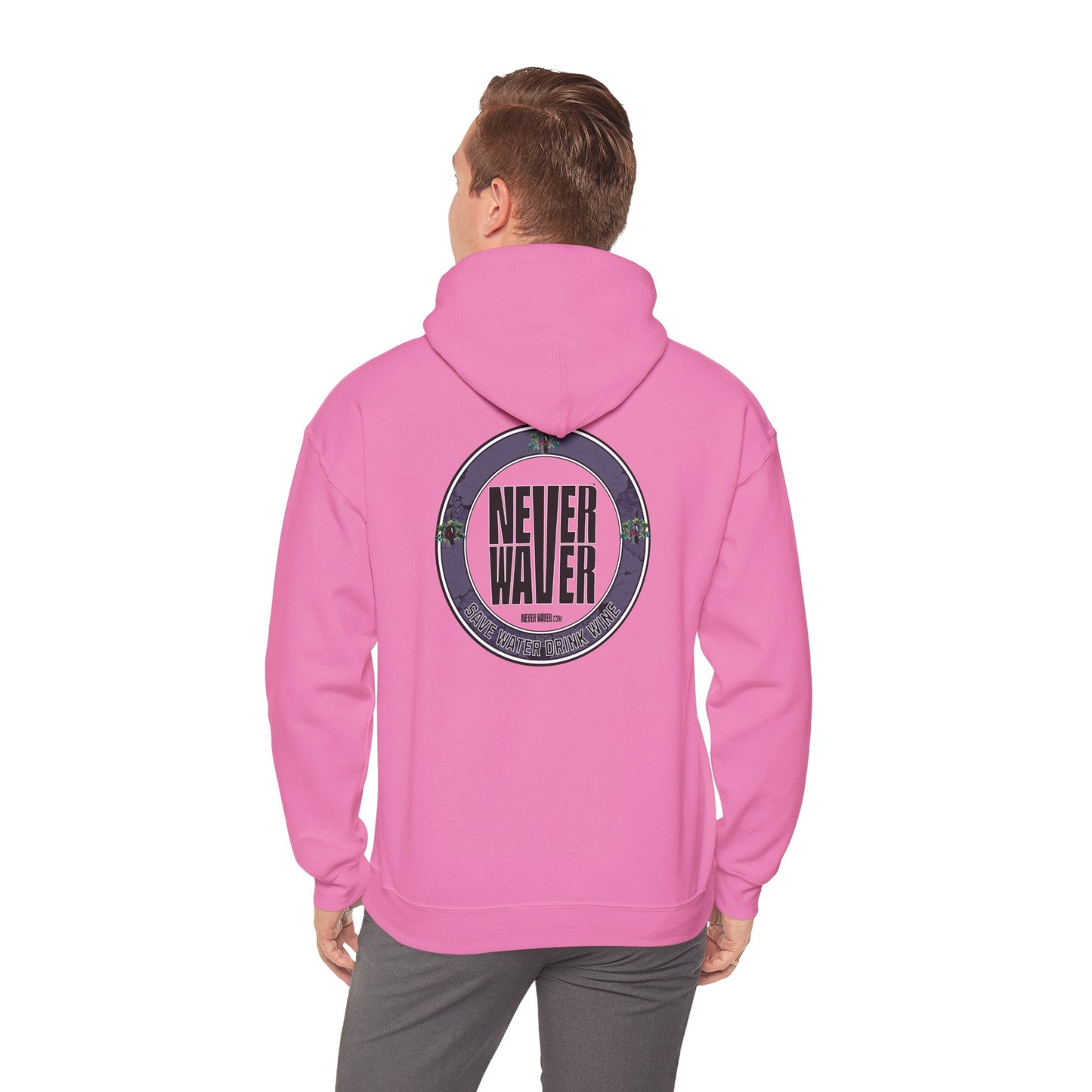 "Never Waver Save Water Drink Wine "Eco-Friendly Unisex Hoodie