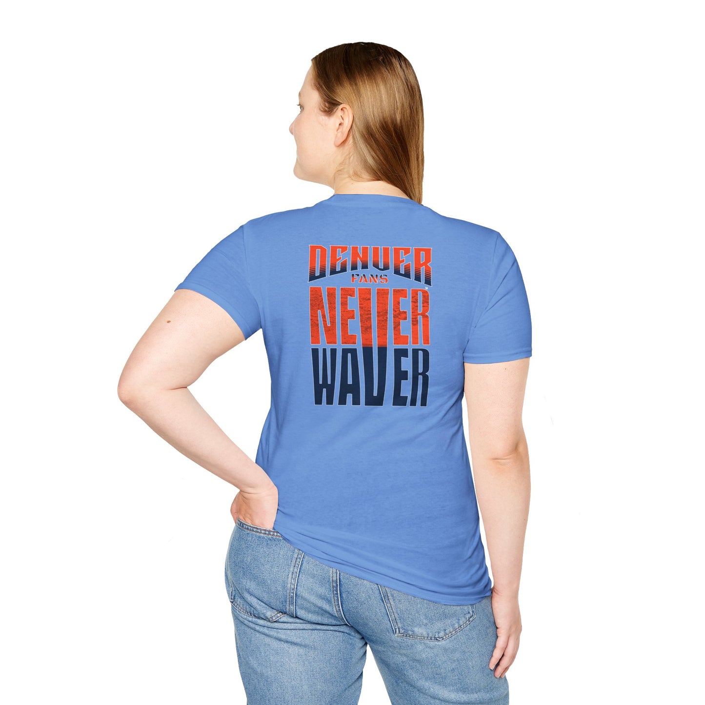 Denver Fans Never Waver Unisex Softstyle T-Shirt