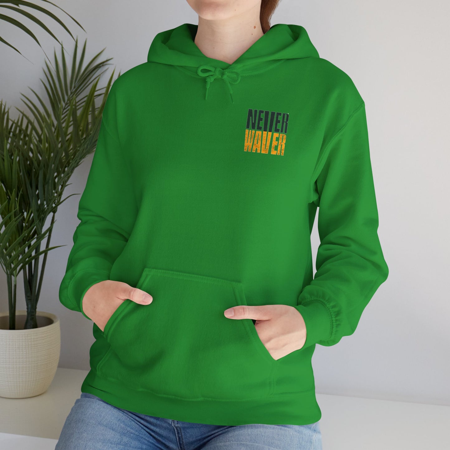 Green Bay Fans Never Waver Unisex Hoodie - Sweatshirt