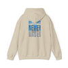 "Detroit Fans NEVER WAVER w Leopard Football" Inspirational Wear Unisex Heavy Blend™ Hooded Sweatshirt