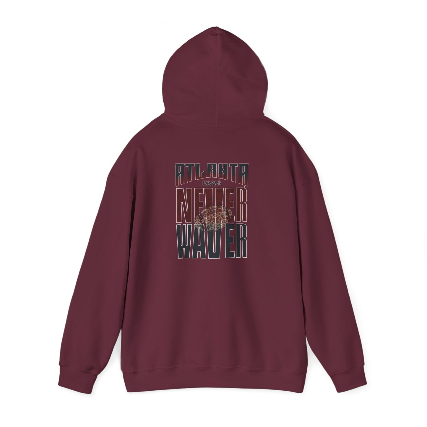 Atlanta Fans Never Waver Leopard Football Sweatshirt Unisex Heavy Blend™ Hoodie
