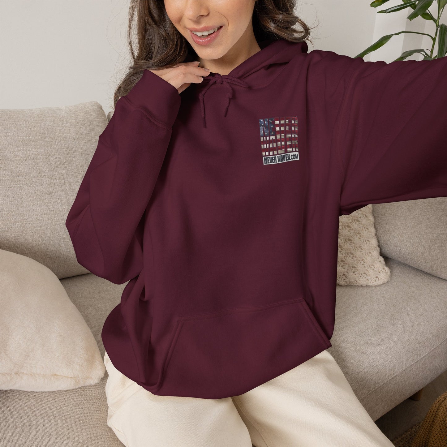 Never Waver® Earn It Hoodie | Old-School Backbone