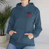 New England Fans Never Waver w Leopard football Unisex Heavy Blend™ Hooded Sweatshirt
