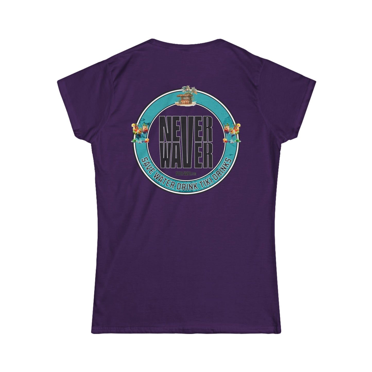 Never Waver Save Water Drink Tiki Drinks Women's Soft Style Tee
