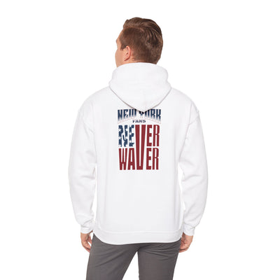 'New York Fans Never Waver' American Flag Design Unisex Heavy Blend™ Hoodie