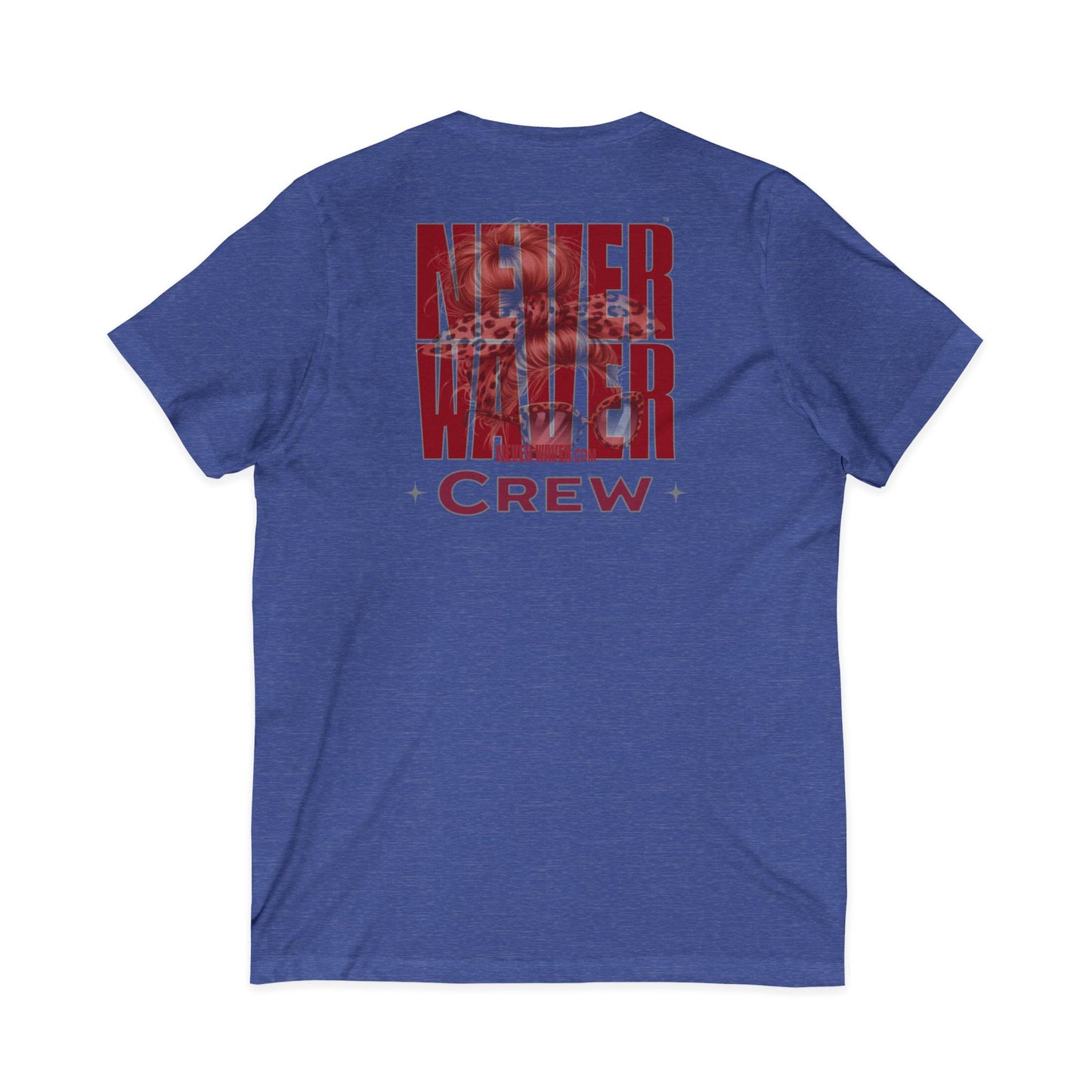 Never Waver Inspirational Crew T-Shirt Unisex V-Neck Tee
